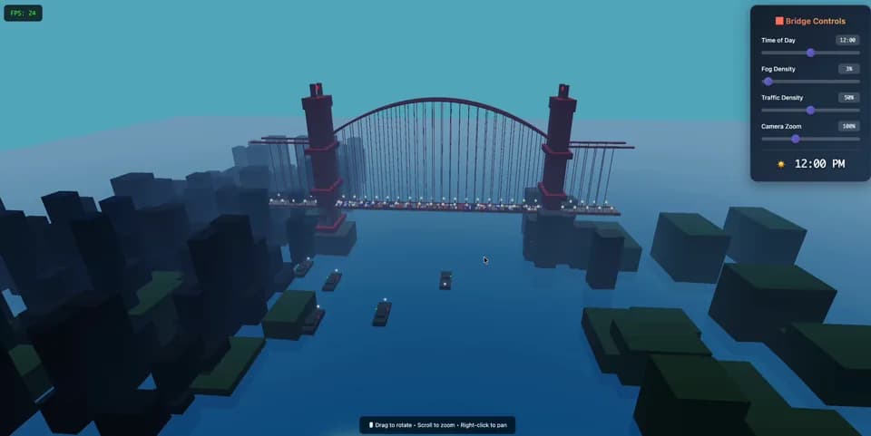 Golden Gate Bridge — 3D Cinematic